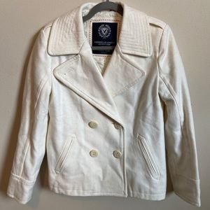 Off white American Eagle peacoat
